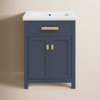 1 Luxury Navy Shaker Bathroom Vanity with Single Drawer & Double Storage Doors