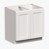 1 Classic Shaker Light White Vanity Cabinet Base for Bathroom Remodel & DIY Renovation