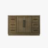 1 Transitional Weathered Wood Single Sink Vanity with Full Soft-Close Hardware & Solid Wood Drawer Boxes