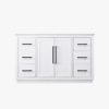 Transitional White Single Sink Vanity with Full Soft-Close Hardware & Solid Wood Drawer Boxes