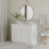 Transitional Shaker Vanity Cabinet Base with Soft Close Drawers Spacious Storage Space