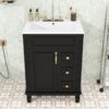 1 Classic Dark Green Bathroom Vanity Soft Close Drawers Multi Compartment Storage Cabinet