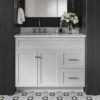 Transitional Shaker Bathroom Vanity with Soft Close Drawers & Spacious Cabinet Storage