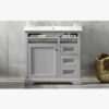 1 Classic Shaker Grey Bathroom Vanity Soft Close Drawers Multi-Zone Organized Storage