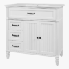1 36" Freestanding White Farmhouse Bathroom Vanity with Multi-Drawer & Double Cabinet Doors