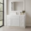Freestanding Recessed Panel Vanity Cabinet Base with Multi-Drawer Storage for Custom Countertop