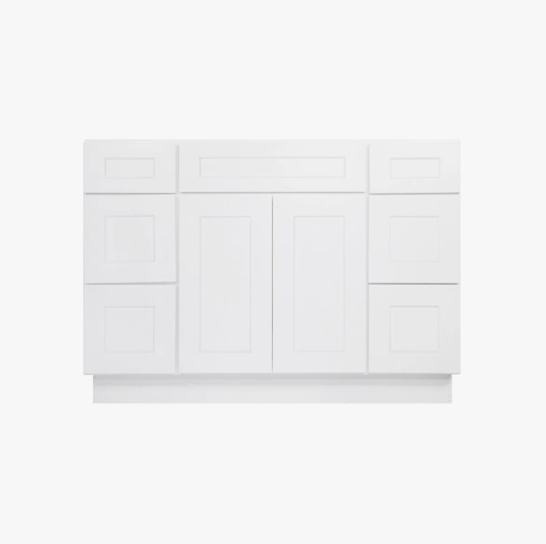 Freestanding Recessed Panel Vanity Cabinet Base for Custom Sink Countertop