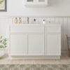 Freestanding Recessed Panel Vanity Base for Custom Sink Countertop