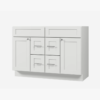 1 48" Freestanding Recessed Panel Double Vanity Base for Custom Countertop