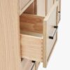 Natural Oak Bathroom Vanity Cabinet with Black Pulls & Large Soft-Close Storage