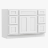Bright White Shaker Vanity Base Cabinet with Spacious Silent Soft-Close Storage