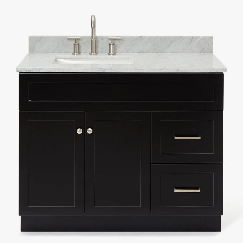 Contemporary Freestanding Single Vanity Cabinet Soft Close Drawers & Storage Cabinet
