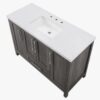Transitional Farmhouse Grey Bathroom Vanity with Adjustable Shelves for Guest & Master Bath