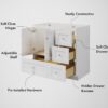 Classic Espresso Shaker Vanity Base Cabinet with Soft Close Storage for Farmhouse Bath Remodel