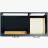 Modern Navy Solid Wood Vanity Base with Dovetail Drawers for Bathroom Remodel