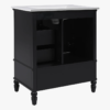 15 Vintage Traditional Black Bathroom Vanity Soft Close Drawers Large Split Storage Layout