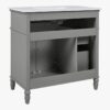 15 Cottage Style Grey Beadboard Bathroom Vanity Soft Close Drawers Split Organized Storage Layout