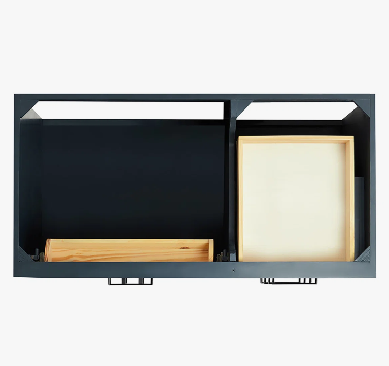 Modern Navy Solid Wood Vanity Base with Dovetail Drawers for Bathroom Remodel