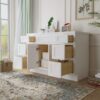 Bright White Shaker Vanity Base Cabinet with Spacious Silent Soft-Close Storage