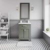 Modern Sage Green Shaker Bathroom Vanity with Single Drawer & Double Storage Doors