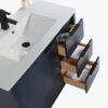 2 Minimalist Navy Bathroom Vanity with Full Soft-Close Hardware & Adjustable Interior Shelf