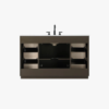 2 Transitional Herringbone Single Sink Bathroom Vanity with Full Soft-Close Hardware & Solid Wood Drawer Boxes