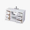 Transitional White Single Sink Vanity with Full Soft-Close Hardware & Solid Wood Drawer Boxes