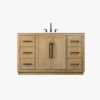2 Transitional Light Oak Single Sink Vanity with Full Soft-Close Hardware & Solid Wood Drawer Boxes