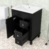 2 Classic Dark Green Bathroom Vanity Soft Close Drawers Multi Compartment Storage Cabinet
