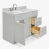 Transitional Shaker Bathroom Vanity with Soft Close Drawers & Spacious Cabinet Storage
