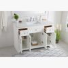 Transitional Farmhouse White Bathroom Vanity with Large Storage for Master Bath Remodel