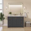 Modern Transitional Dark Gray Vanity Fully Assembled for Master Bathroom Renovation