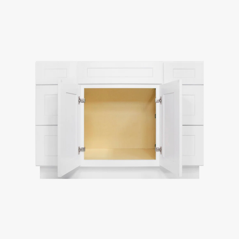 Freestanding Recessed Panel Vanity Cabinet Base for Custom Sink Countertop