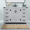 2 Modern Farmhouse Grey Single Vanity with Massive Drawer Storage for Guest & Main Bath