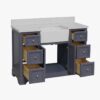 Modern Farmhouse Dark Gray Apron Vanity with Large Storage for Bathroom Remodel