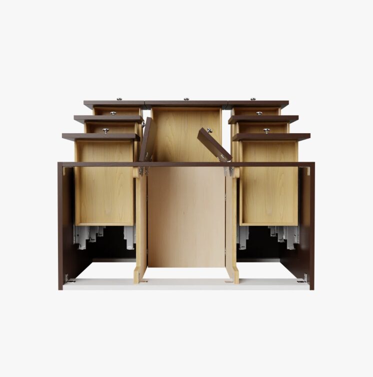 Classic Espresso Shaker Vanity Base Cabinet with Soft Close Storage for Farmhouse Bath Remodel
