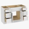 Bright White Shaker Vanity Base Cabinet with Spacious Silent Soft-Close Storage
