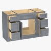 3 Classic Gray Shaker Vanity Base Cabinet with Large Soft-Close Storage Drawers
