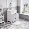 3 Timeless White Shaker Bathroom Vanity with Soft-Close Drawer & Double Storage Doors