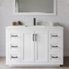 3 Transitional White Single Sink Bathroom Vanity with Full Soft-Close Hardware & Solid Pine Drawer Boxes