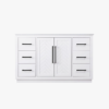 Transitional White Single Sink Vanity with Full Soft-Close Hardware & Solid Wood Drawer Boxes