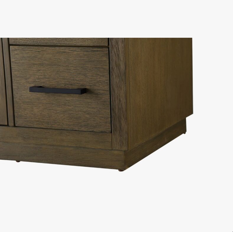 3 Transitional Weathered Wood Single Sink Vanity with Full Soft-Close Hardware & Solid Wood Drawer Boxes