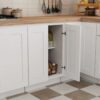 3 Classic Shaker Light White Vanity Cabinet Base for Bathroom Remodel & DIY Renovation