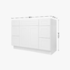 Freestanding Recessed Panel Vanity Cabinet Base for Custom Sink Countertop
