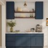 Freestanding Matte Navy Recessed Panel Vanity Cabinet Base for Custom Sink Top