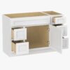 Freestanding Recessed Panel Vanity Cabinet Base with Multi-Drawer Storage for Custom Countertop