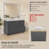 Modern Transitional Dark Gray Vanity Fully Assembled for Master Bathroom Renovation