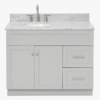 Transitional Shaker Bathroom Vanity with Soft Close Drawers & Spacious Cabinet Storage