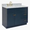 Transitional Shaker Bathroom Vanity with Soft Close Drawers & Large Cabinet Storage