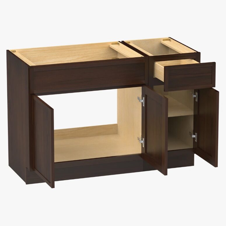 Freestanding Recessed Panel Vanity Base for Custom Sink Countertop